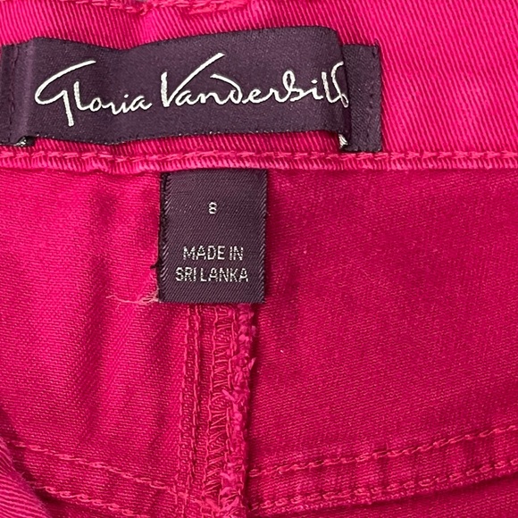 *Gloria Vanderbilt  Women's  Pink Cuffed Jean Capri Sz 8 - Picture 13 of 16